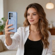 Твърд кейс с MagSafe пръстен за Samsung Galaxy S26 Ultra от Tech-Protect MagMat - Sky Blue