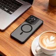 Твърд кейс с MagSafe пръстен за Motorola Moto G57 Power / G67 Power от Tech-Protect MagMat - Matte Black
