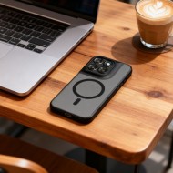 Твърд кейс с MagSafe пръстен за Motorola Moto G67 / G77 от Tech-Protect MagMat - Matte Black