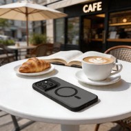 Твърд кейс с MagSafe пръстен за Motorola Moto G67 / G77 от Tech-Protect MagMat - Matte Black