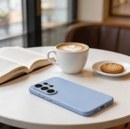 Твърд силиконов кейс с MagSafe за Samsung Galaxy S26 Ultra от Tech-Protect Silicone - Sky Blue