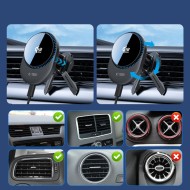 TECH-PROTECT V21 MAGNETIC MAGSAFE DASHBOARD & VENT CAR MOUNT WIRELESS CHARGER 25W QI2.2 BLACK