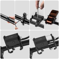 TECH-PROTECT V5 HANDLEBAR & STEM UNIVERSAL BIKE MOUNT BLACK