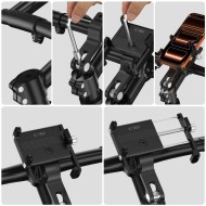 TECH-PROTECT V5 HANDLEBAR & STEM UNIVERSAL BIKE MOUNT BLACK