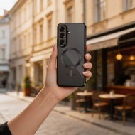 Твърд кейс с MagSafe и протектор за камерата на Samsung Galaxy A27 5G от Tech-Protect MagFlex - Shiny Black