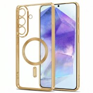 Твърд кейс с MagSafe и протектор за камерата на Samsung Galaxy A27 5G от Tech-Protect MagFlex - Shiny Gold