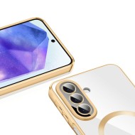 Твърд кейс с MagSafe и протектор за камерата на Samsung Galaxy A27 5G от Tech-Protect MagFlex - Shiny Gold