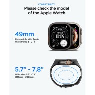 SPIGEN LIQUID AIR PRO & TEMPERED GLASS APPLE WATCH ULTRA 1 / 2 / 3 (49 MM) BLACK