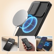 Удароустойчив кейс с MagSafe и капак на камерата за Samsung Galaxy A57 от Tech Protect Kevlar Aura - Black / Orange