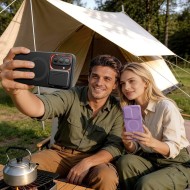 Удароустойчив кейс с MagSafe и капак на камерата за Samsung Galaxy A57 от Tech Protect Kevlar Aura - Black / Orange