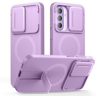 Удароустойчив кейс с MagSafe и капак на камерата за Samsung Galaxy A57 от Tech Protect Kevlar Aura - Violet