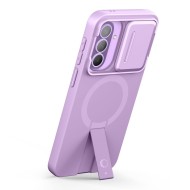 Удароустойчив кейс с MagSafe и капак на камерата за Samsung Galaxy A57 от Tech Protect Kevlar Aura - Violet